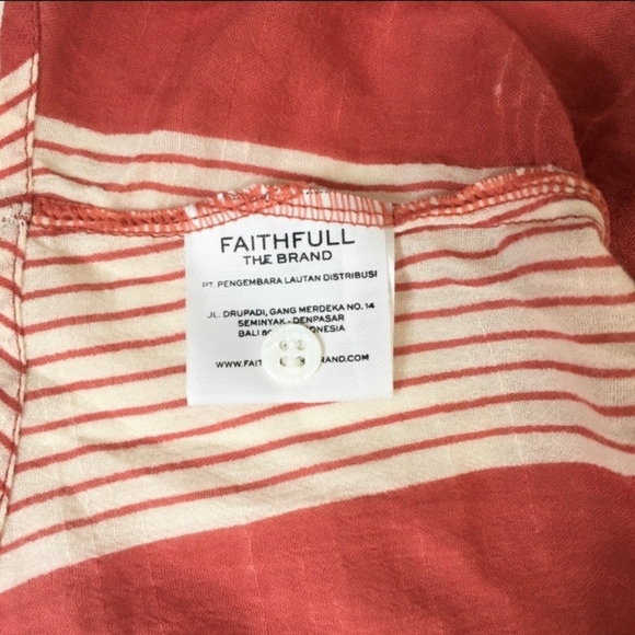 NWT Faithful the Brand Salerno Crop Off The Shoulder Stripe Top - Picture 4 of 10